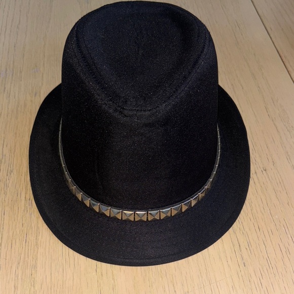 Nicole Marciano Accessories - Black Fedora Hat with Studded Band